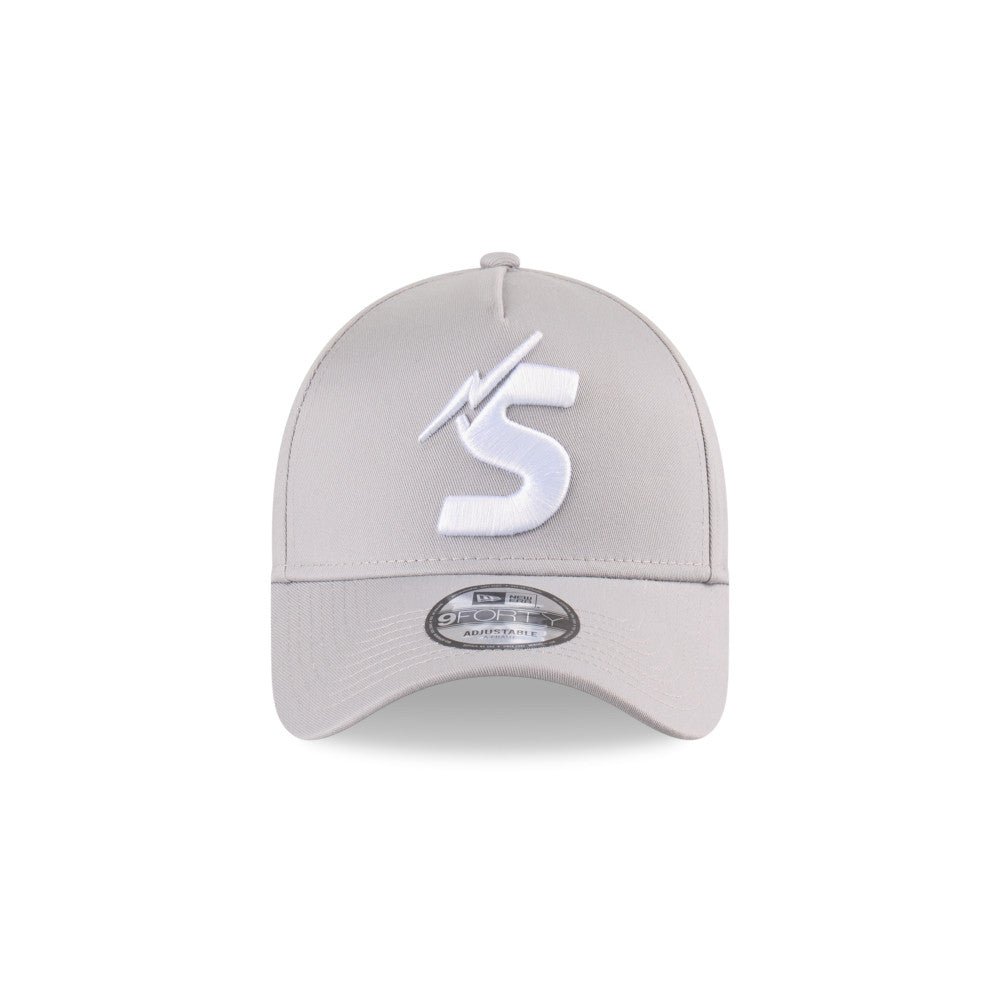 Melbourne Storm Hat - 2025 Grey White 9Forty A-Frame NRL Snapback Cap - New Era